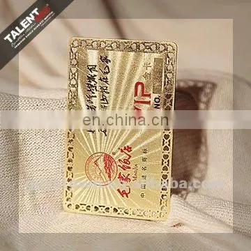 Custom Private Metal Golden Company Business Vip Card For Promotion photo-3