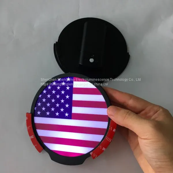 Popular Power Decals US Flag for LED Car Stickers Powered by 3 AAA Battery photo-2
