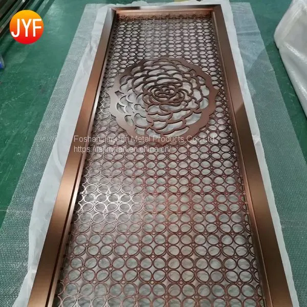 Foshan Manufactroy Customized Decorative Screen Stainless Steel Folding Room Dividers photo-3