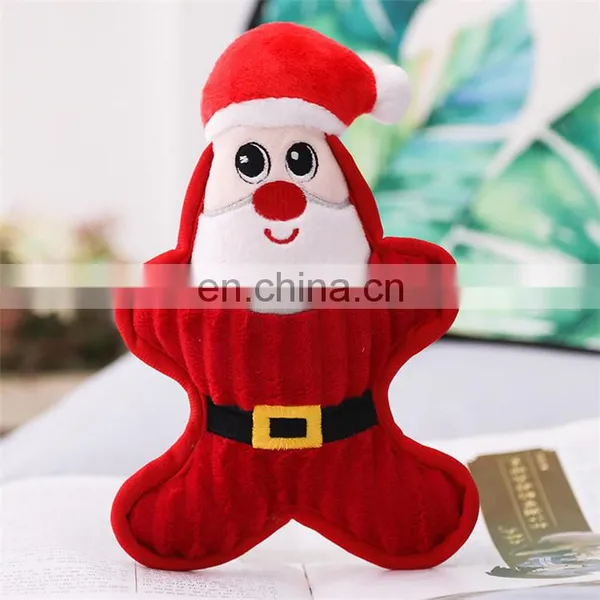 New Arrival Squeaky Santa Claus Pet Christmas Plush Dog Toy photo-3
