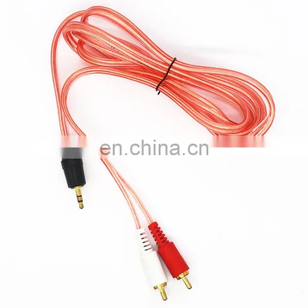 Hot Selling RCA Audio Cable 2RCA Male to 3.5mm Jack to 2 RCA AUX Cable photo-5