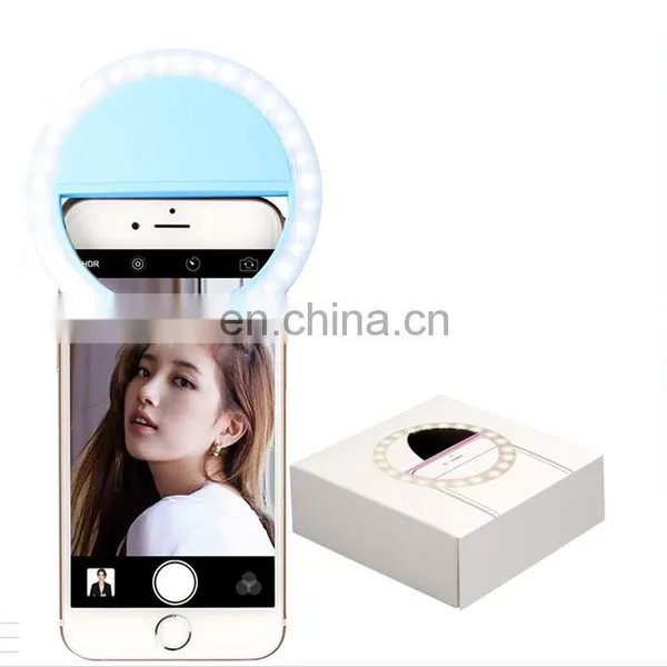 Portable Fill Light Usb Beauty Circle Clip On Mobile Phone Photography Micro Camera Led Flash Ring Selfie Light photo-2