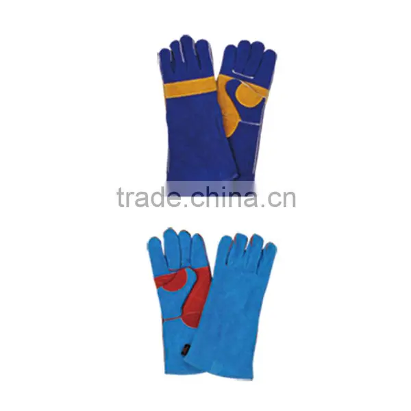 14"/16" Long Length Importer of Cow Split Leather Working Gloves Manufacture LG035 photo-2