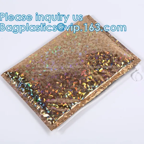 Biodegradable Compost Slider Zip Lock Bubble Bag Eco Ziplockk Padded Bags Mailer Zip Zipper Bubble Bag Padded Bubble Bag photo-2