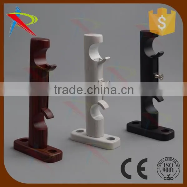 Wall Install Curtain Pole Double Bracket With Surface Wooden Plated photo-5