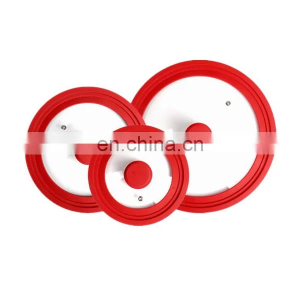18/20/22cm Universal SiliconeTempered Glass Lid for Cooking Pots and Pans Set Nonstick Cookware Sets Accessories photo-4