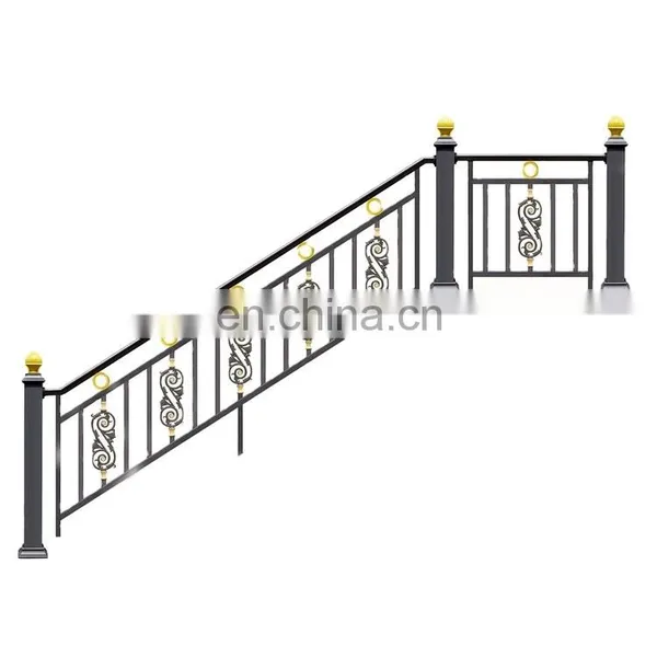 Welded Black Garden Fence Aluminum Small Villa Border Outdoor Panels Aluminum Decorative Metal Garden Fences Classic Style Fence