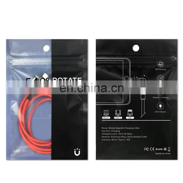 Wholesale 3 in 1 Magnetic Charging USB Cable Charger 540 Degree Rotation Data Cable For Iphon/Micro USB Type C photo-5