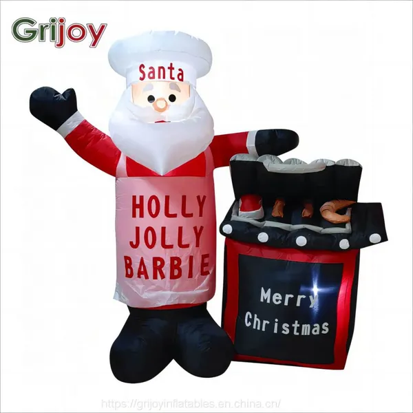2022 Hot Sale Christmas Inflatable 6ft Santa Holly Jolly BBQ China