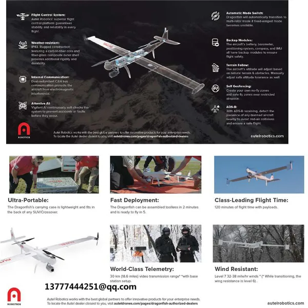 Daotong Autel DragonFish (Dragon Fish Series) GPS Navigation Optical Zoom Camera Drone photo-3
