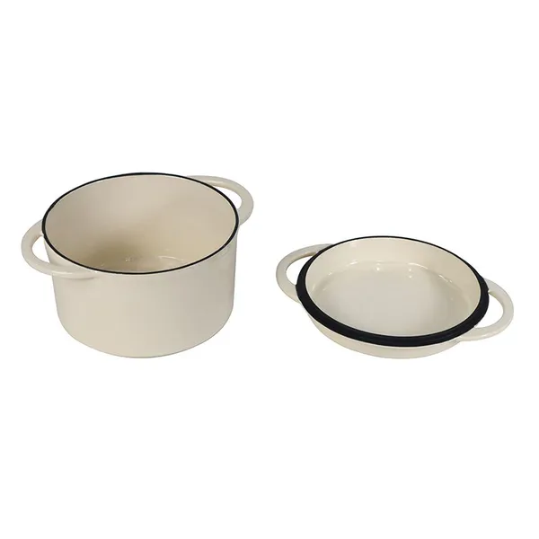 Multi Enamel Cast Iron 2-In-1 Dutch Oven With Skillet Lid photo-2