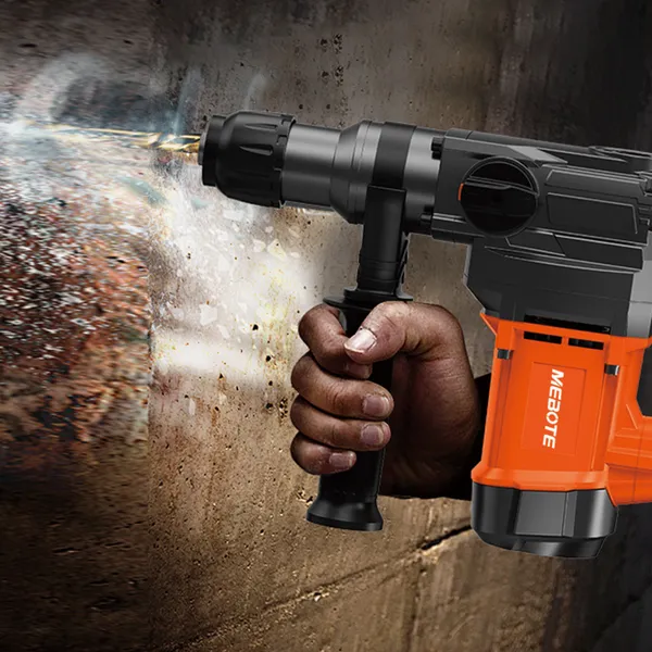 ‌Powerful 1700W Electric Demolition Hammer, 2000RPM Heavy-Duty Concrete Breaker With Accessories