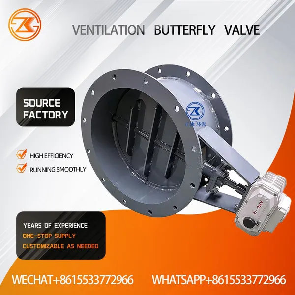 Manual and Electric Ventilation Butterfly Valve, Pneumatic Louvered Cold Air Damper photo-5