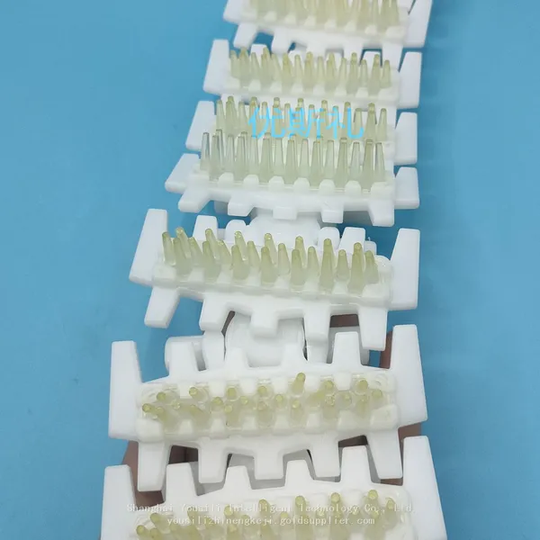 Width 70 and 83 Pin Conveyor Chain，Bristle-type Clamp Bottle Conveyor Chain photo-4