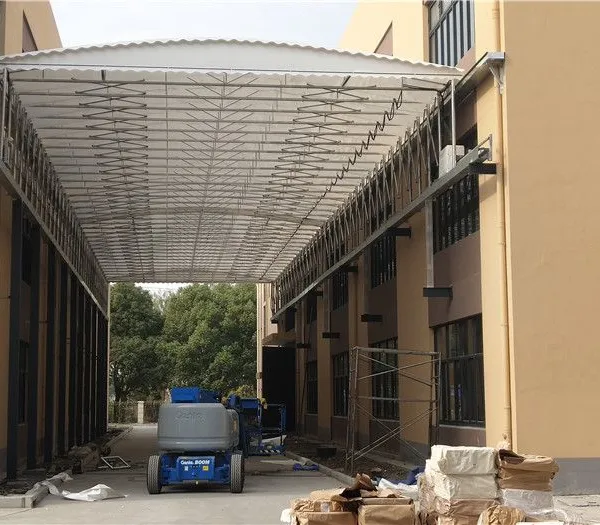 Warehouse Canopy With Surrounding Cloth, Foldable Electric Retractable Awning Manufactured by Factory. photo-3