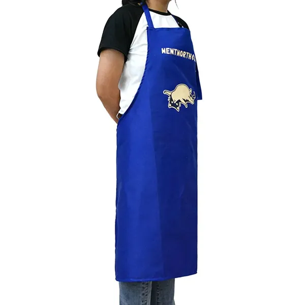 Solid Color Custom Embroidery Apron Waterproof Oil Resistant Adjustable Neck Strap Kitchen Work Apron OEM Custom Logo photo-3