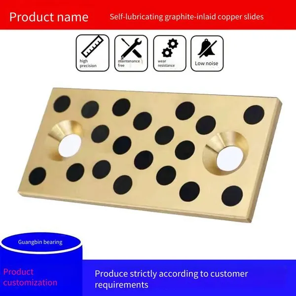 custom-made self-lubricating skateboards and sliders, processing of copper-based graphite-inserted guide rails, manufacturer of l-shaped solid lubricating copper plates