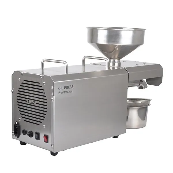 MO-Qdmdch Stainless Steel Oil Press Machine GW022 Cold Hot Peanut Sesame Sunflower Seed Oil Making Extractor Home Use