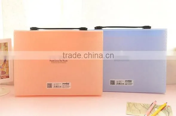 Lovely& Delicate Style A4 Colorful Pvc Expanding File Folder With Handle Suitable Office Lady Supplier's Choice photo-3