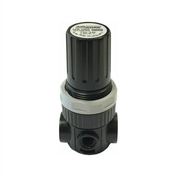 AIRWORK DT0140 Mini Precision Pressure Regulator Panel Mount G1/8 900 Nl/min Compact Relief Type 16 Bar FRL Series