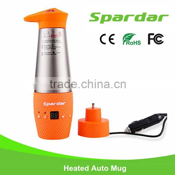 Car Travel Coffee and Tea Flasks Mug Water Heated Boil Cup photo-3