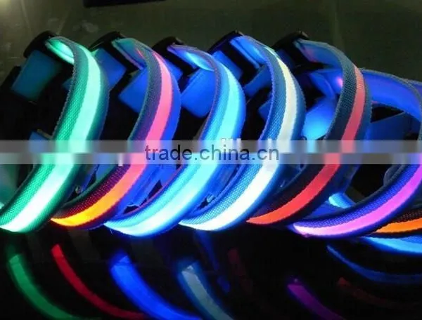 2.5cm Silk Mesh Blue Style Led Dog Collar photo-4