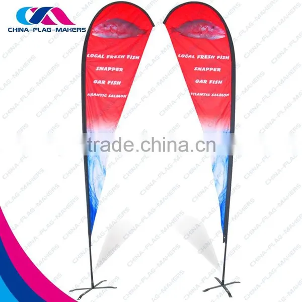 Outdoor Mini Red Teardrop Banner