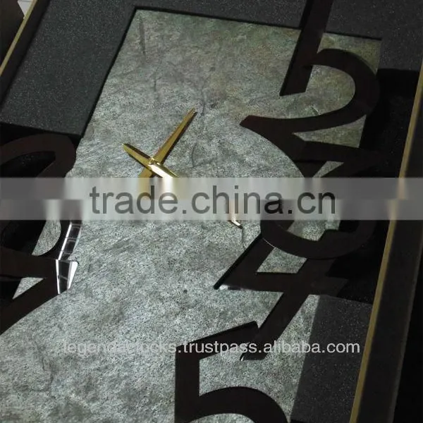 2014 New Design Clock, Stone Veneer Wall Clock With Acrylic Numbers, Unique Clock, Designer Clock, Decorative Wall Clock photo-6