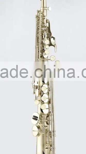 High Grade Straight Soprano Saxophone, With Neck, Nickel Silver Plated photo-4