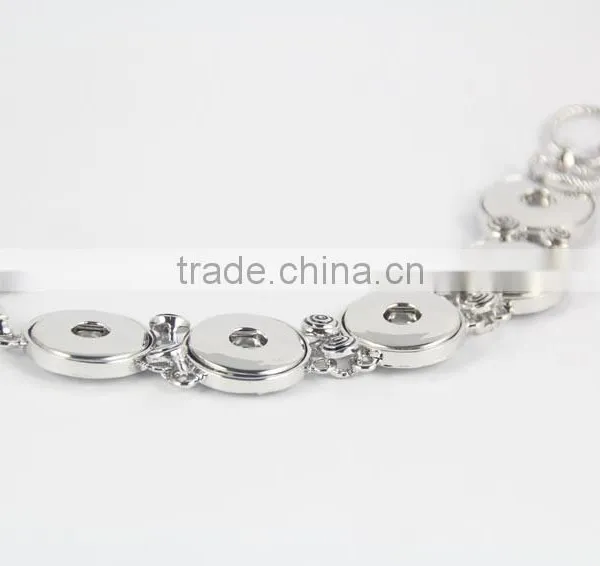 2015 New 18mm Ginger Snap Button Bracelet DIY Charm Interchangeable Handmade Pulseras Snap Bracelets photo-4