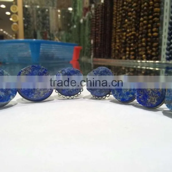 Wholesale Navy Lapis Lazuli Ring Rough Gemstone photo-2