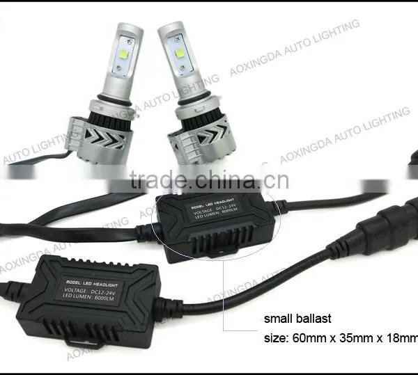 AOXINGDA 2016 DC12-24V 6000lm H7 H8 H9 H11 H16 5202 9005 9006 Auto Led Headlight H4 H13 9004 G8 Headlight, photo-3