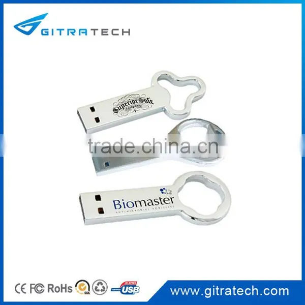 Bottle Opener Stainless Steel USB Flash Drive Key Shape With Logo and Lanyard photo-5