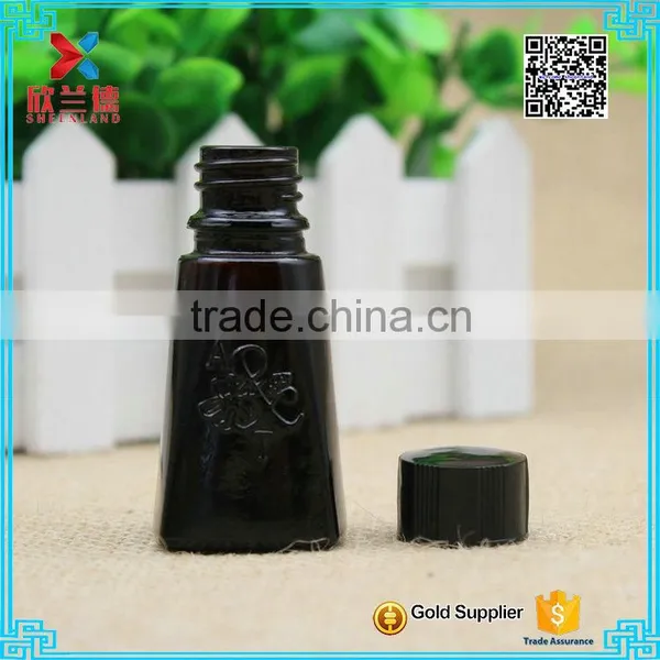 2016 High Quality 15ml Trapezoid Design Dark Amber Samll Glass Bottle Supplier's Choice photo-5