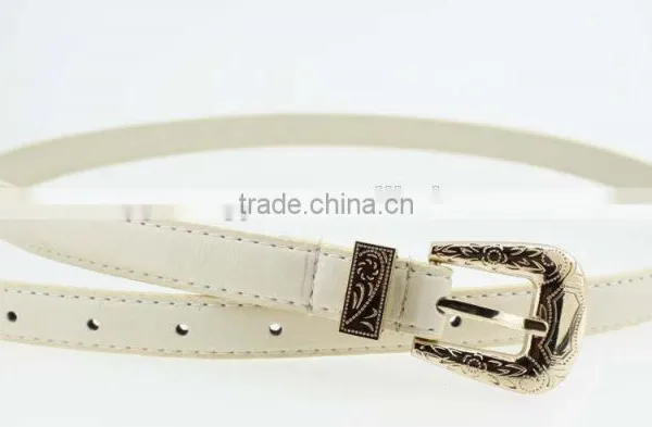 2015 Fashion Dress PU Leather Belt With Shiny Gold Buckles in YiWu Factory photo-4