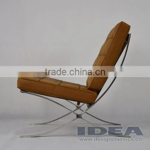 DC2001 Replica Mies Van Der Rohe Barcelona Chair - Light Brown photo-3