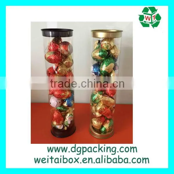 Round Chocolate&sugar&candy Cylinder Plastic Packaging Box photo-5