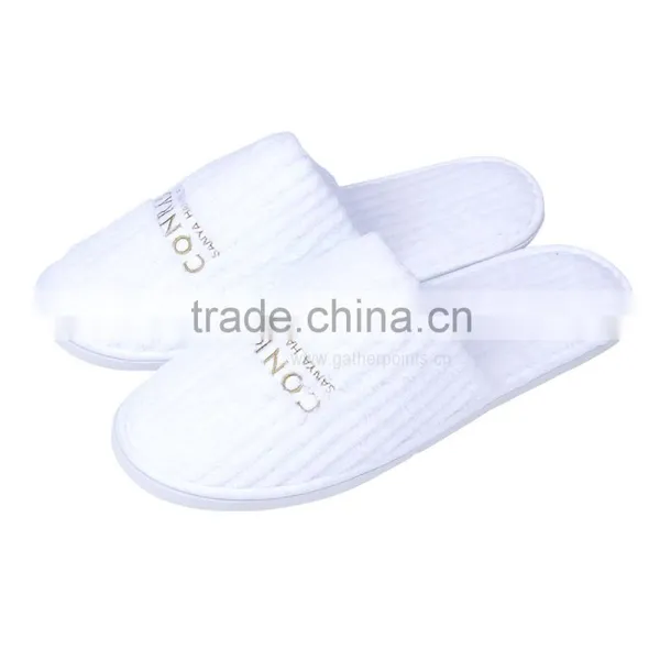 Cotton Fabric Warm Men Fancy Bedroom Custom Hotel Slippers photo-3