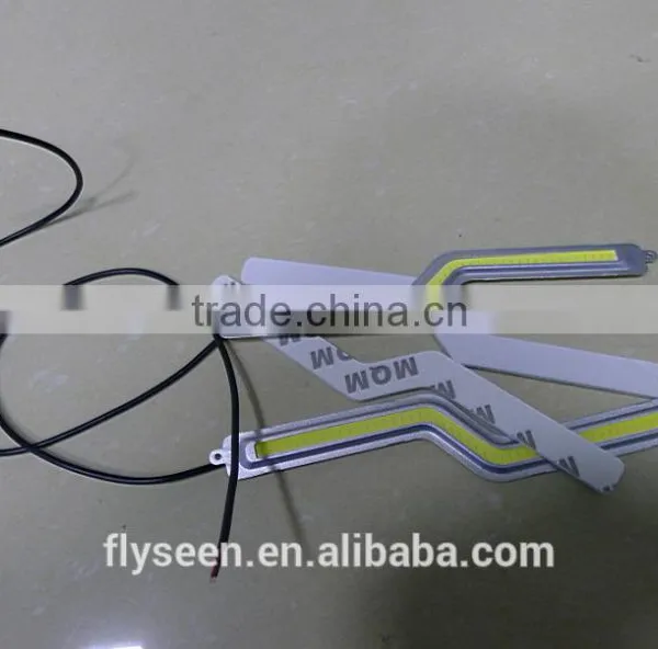 New Arriver 12v 14w Auto Car Led Cob Daytime Running Light DRL Z Shape Signal Light photo-3