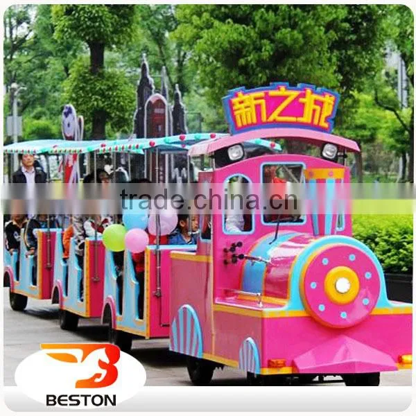 Beston Amusement Park Games Electric Trackless Train for Sale photo-3
