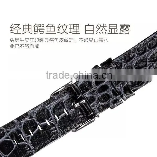 Hot Sale Crocodile Grain Real Leather Watch Band for Apple Watch photo-4