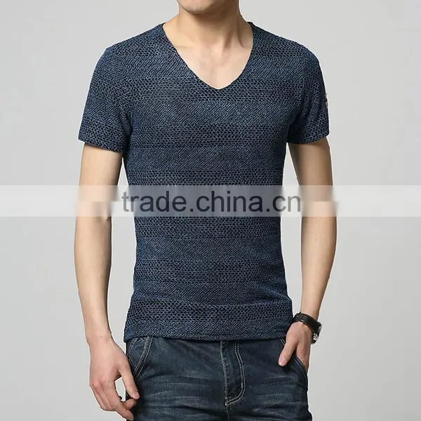 Cheap Plain Blank V Neck T Shirts Mens photo-3