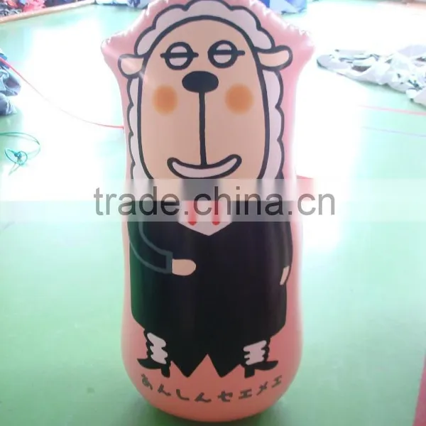 PVC plastic inflatable cute sheep tumbler toy