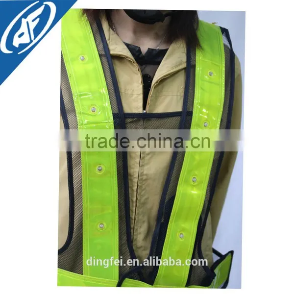 Cheap Custom Logo Flashing Led Reflective Safety Vest , Reflective Clothing , Reflective Vest photo-3