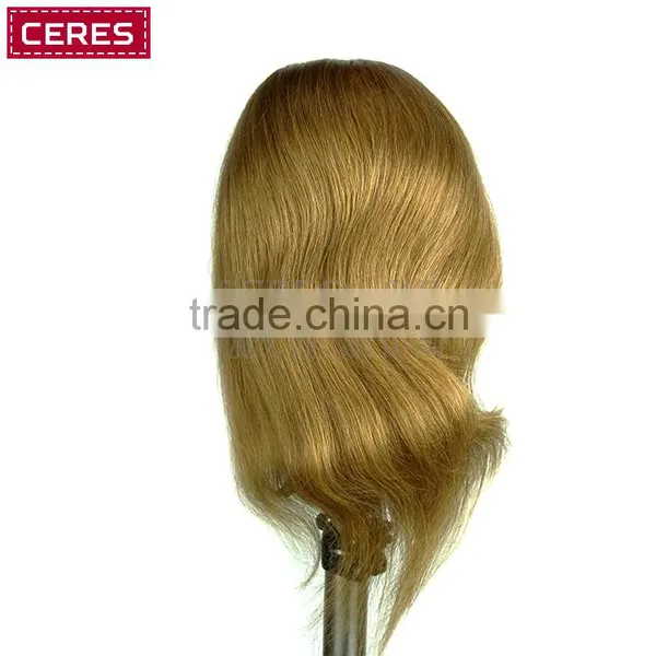 Salon Natural Female 100% Human Hair Mannequin Doll Training Head Practice Head Wholesale photo-4