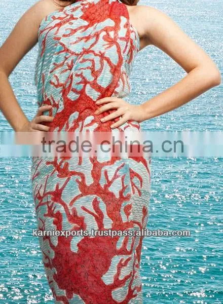 Victoria Style Plain Viscose Pareo for Beachwear and Bath Towel Pareo