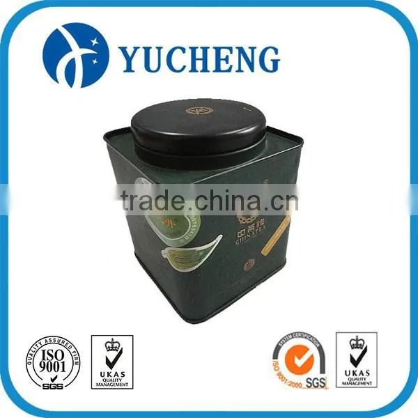 Metal Square Tea Tin Can