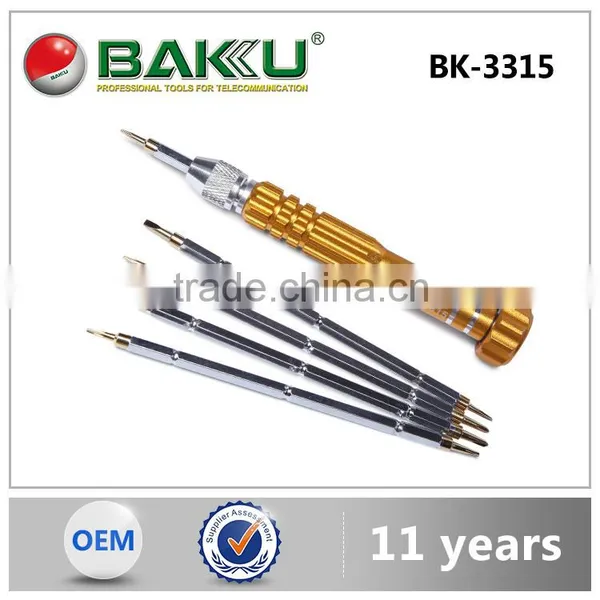 2016 BAKU 5 in 1 Multifunctional Trox Phillips Slotted Pentago Triangle Y Type Precision Screwdriver BK-3315 photo-2