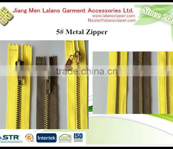 Good Qualtiy Shiny Brass Zippers for Pants photo-4