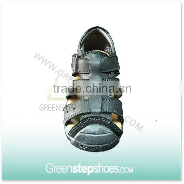 Black TPR Action Leather Sandals Kids Sandal Boys Children Footwear Sandals photo-2